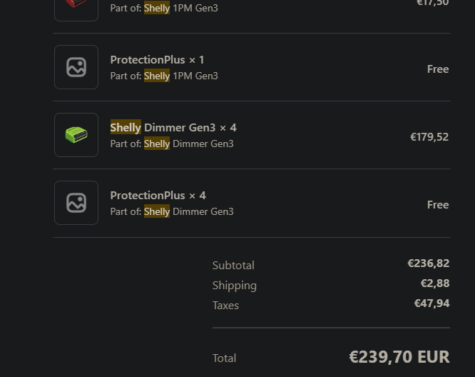 Shelly shopping receipt