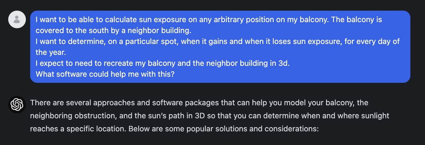 Screenshot of ChatGPT conversation