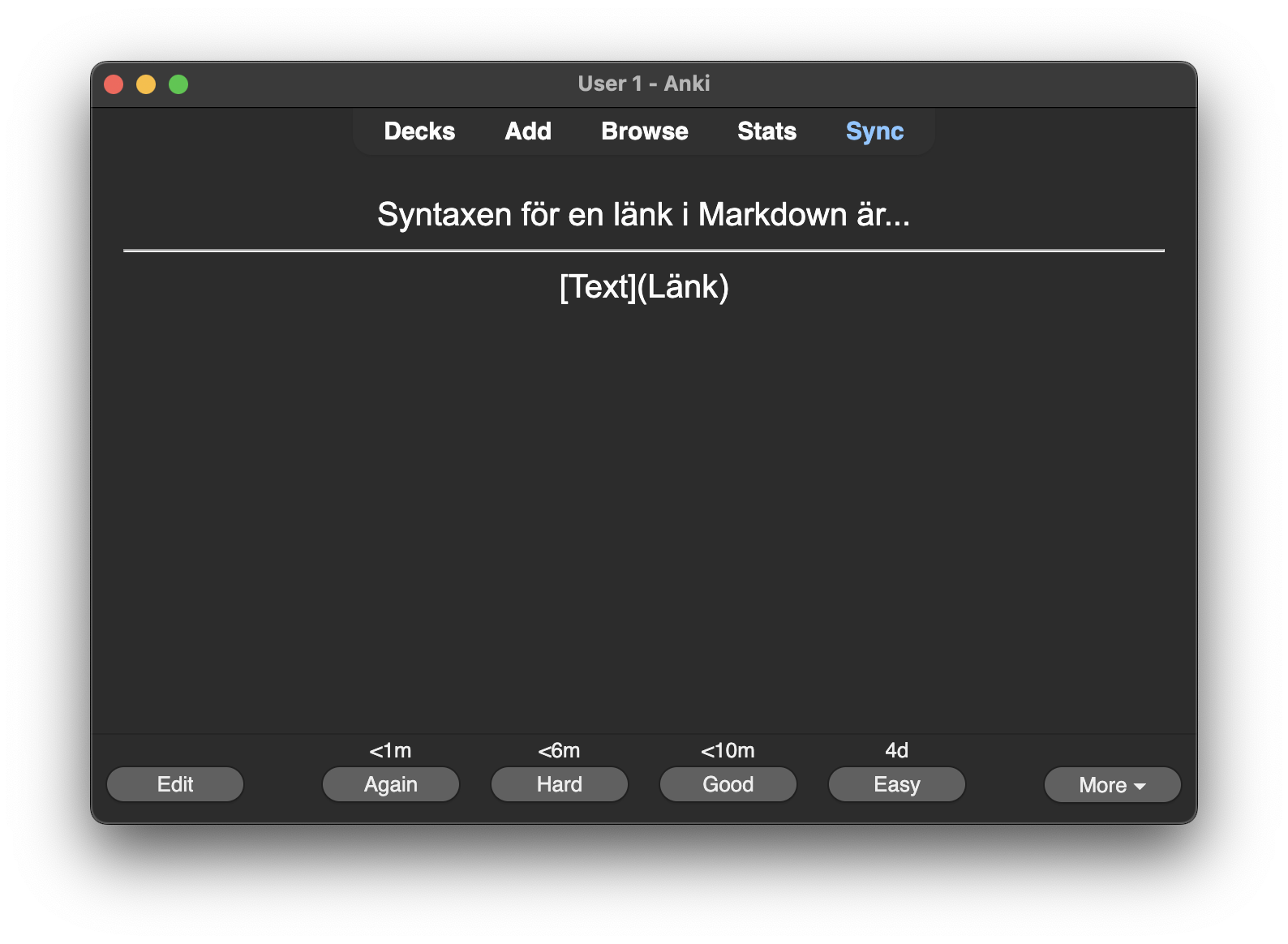 Screenshot of Anki