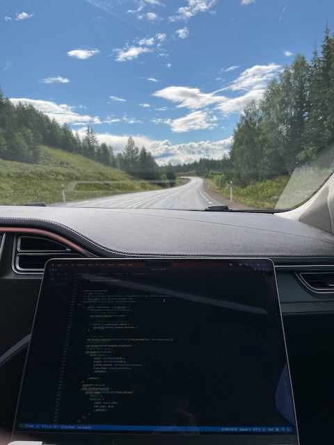 Coding in the passenger seat